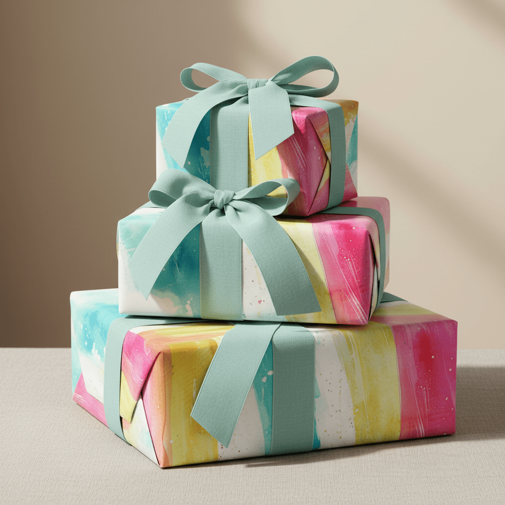 Abstract Rainbow Gift Wrap Set - Mac and Lilly