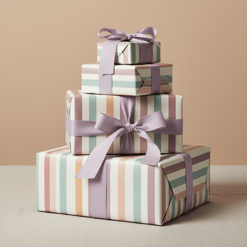 Pastel Stripe Gift Wrap Set - Mac and Lilly