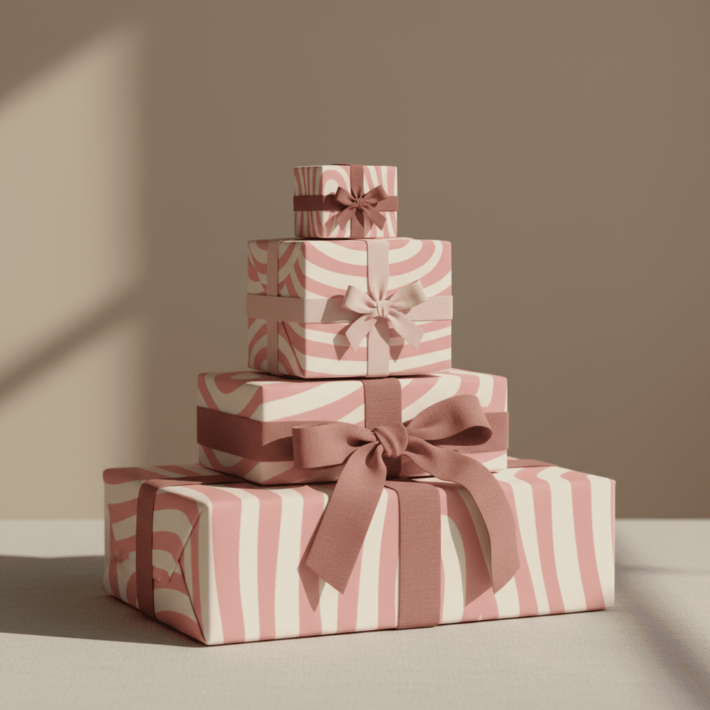 Funky Swirl Luxury Gift Wrap Set – Yellow, Pink or Green - Mac and Lilly