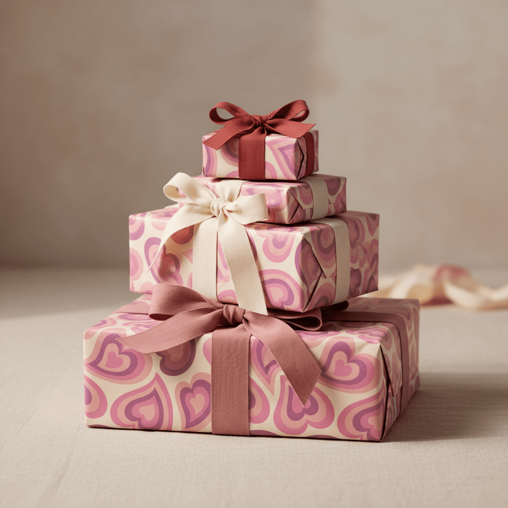 Funky Hearts Valentine’s Luxury Gift Wrap Set - Mac and Lilly