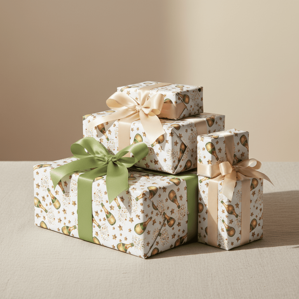 Premium Champagne Gift Wrap Set – Thick Matte Luxury Paper - Mac and Lilly