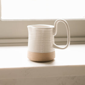 Stoneware Ceramic Jug in Milk White
