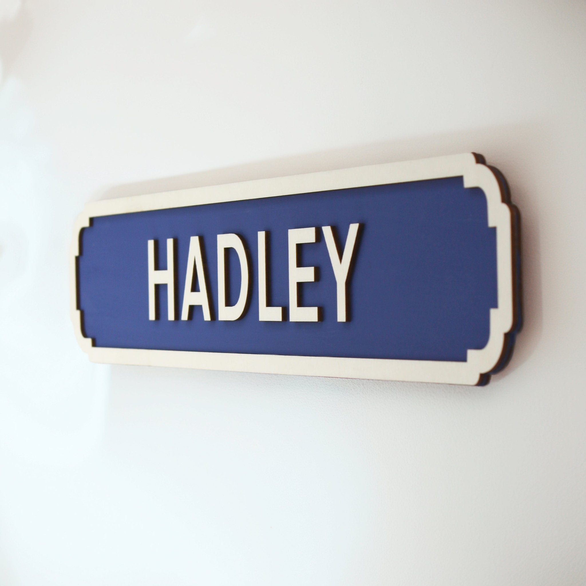 Personalised Street - Style Wall Sign in Various Colours - Mac and Lilly