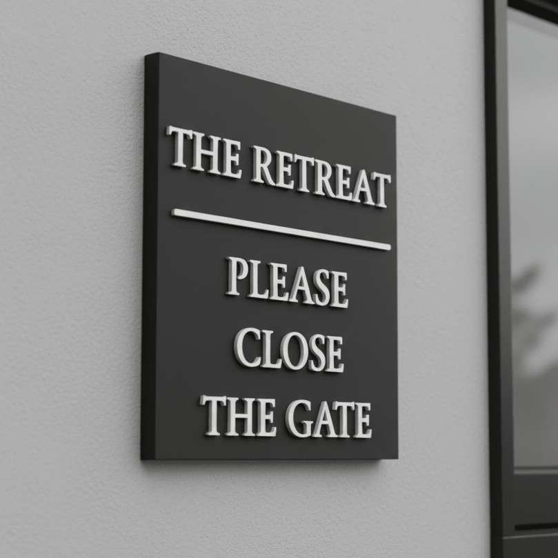 Portrait Raised Design Sign - Mac and Lilly