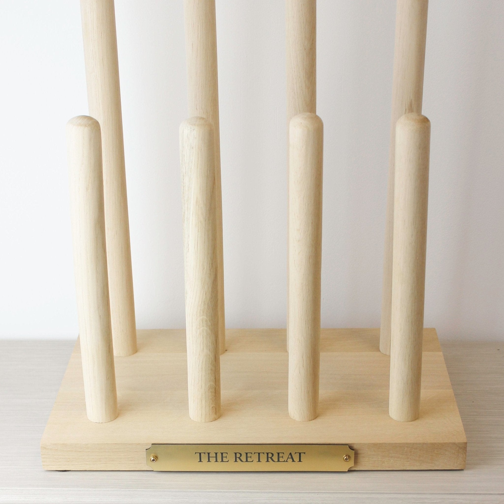 Personalised Solid Oak Welly Boot Rack - Mac and Lilly