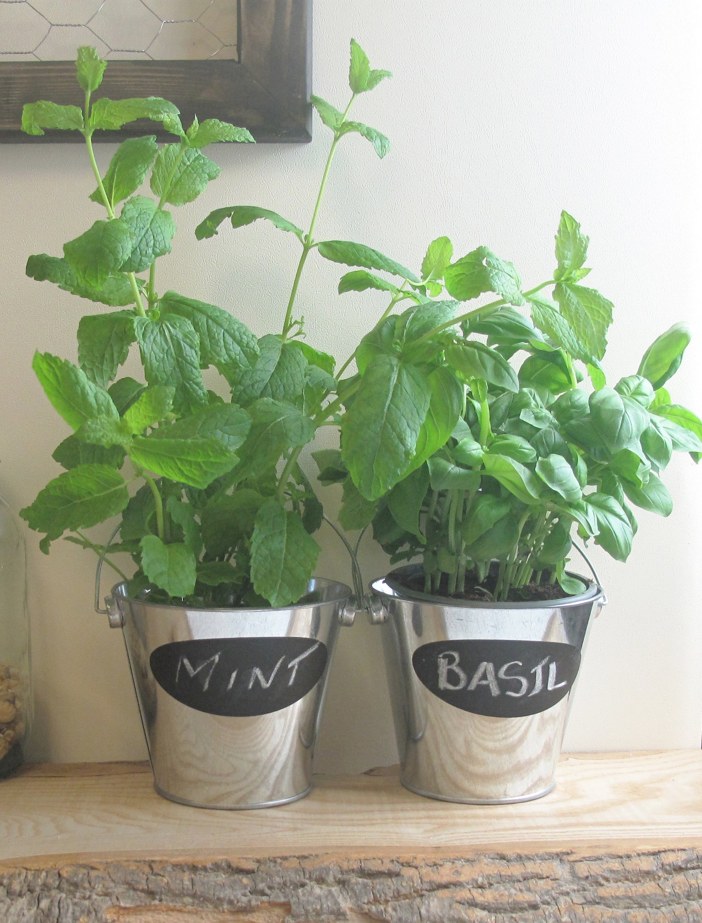 Herb Pots with Chalkboard