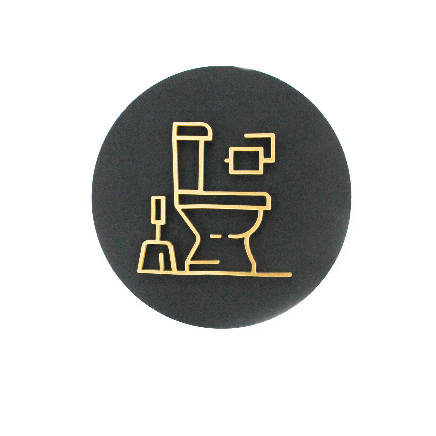 Toilet Icon Door Plaque - Available in Two Sizes