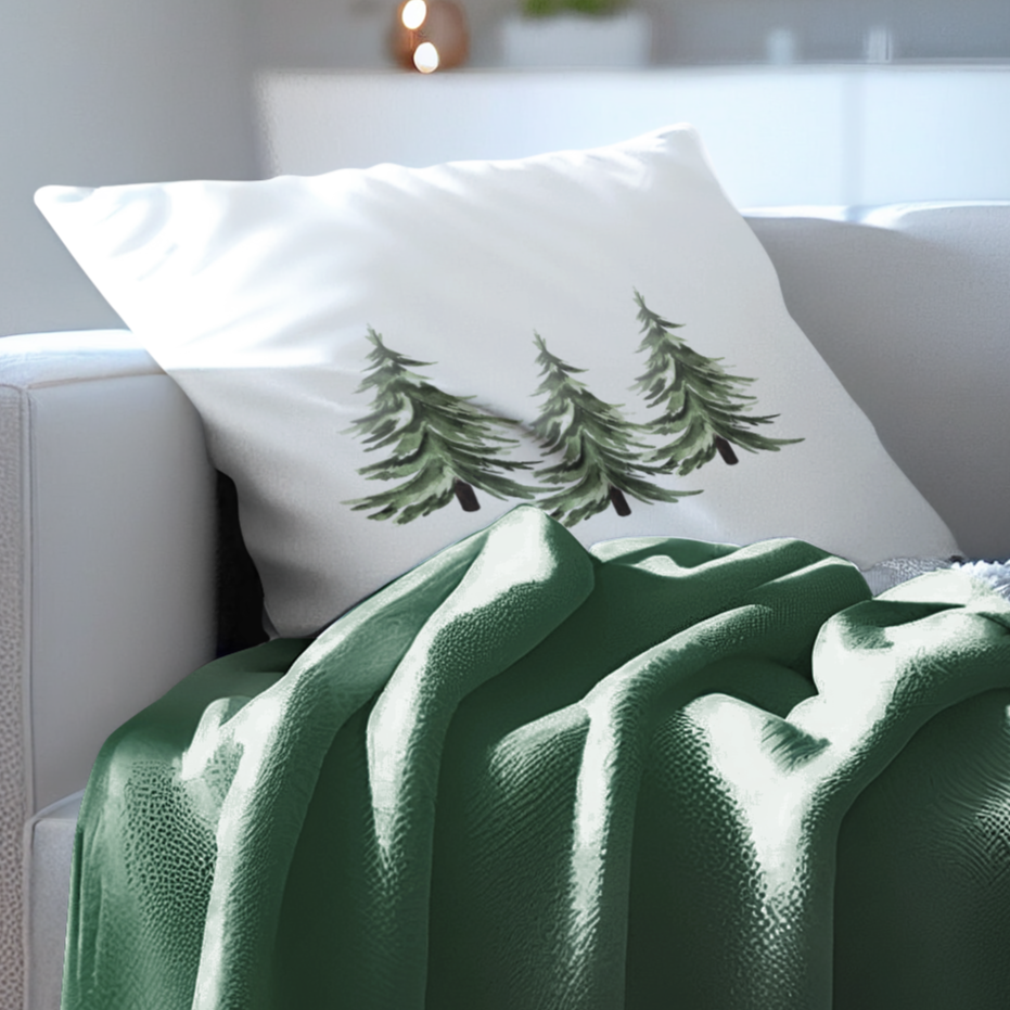 decorative festive tree cushion cover