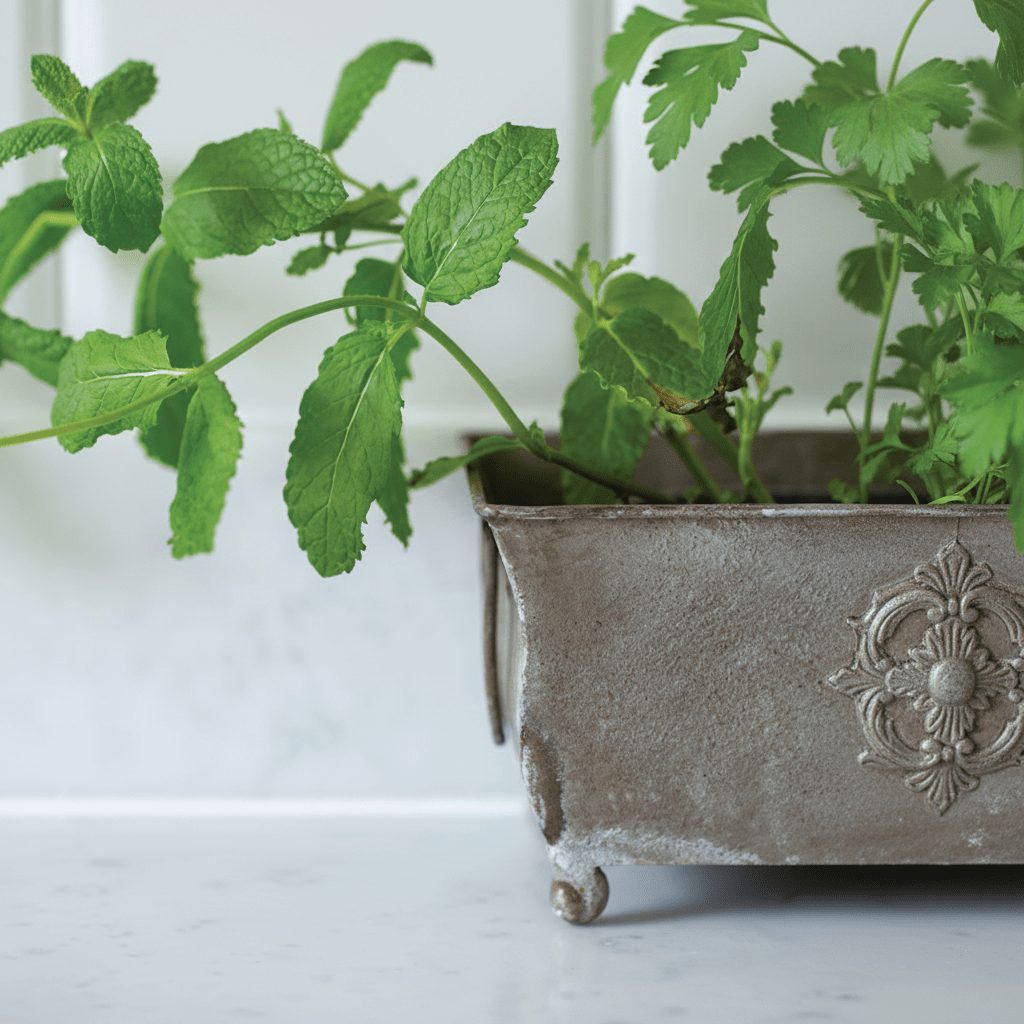 Rectangular Metal Planter with Feet - Mac and Lilly