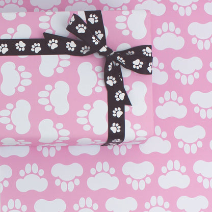 Paw Prints Gift Wrapping Paper, Adorable & Eco-Friendly