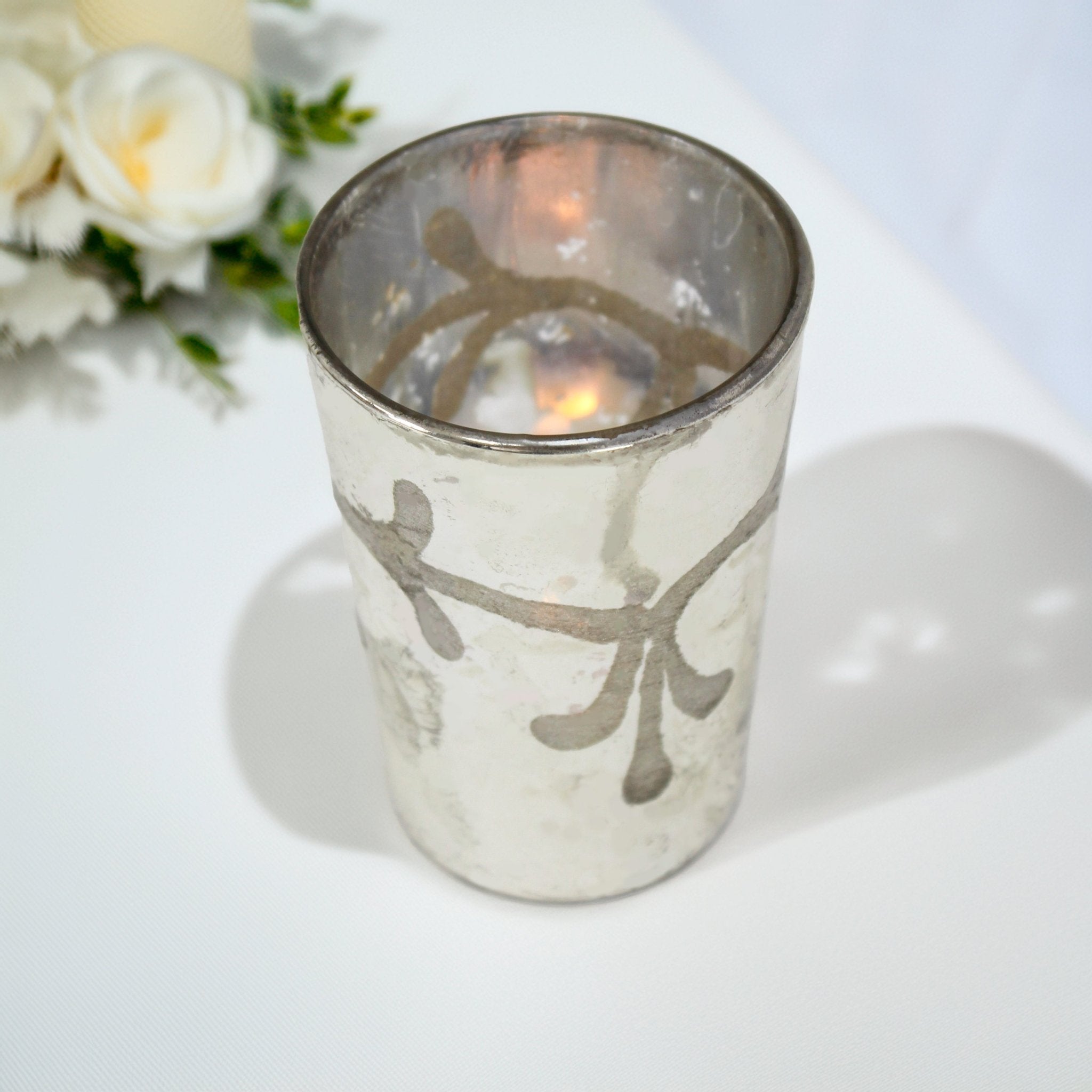 Vintage - Style Glass Tea Light Holders - Mac and Lilly