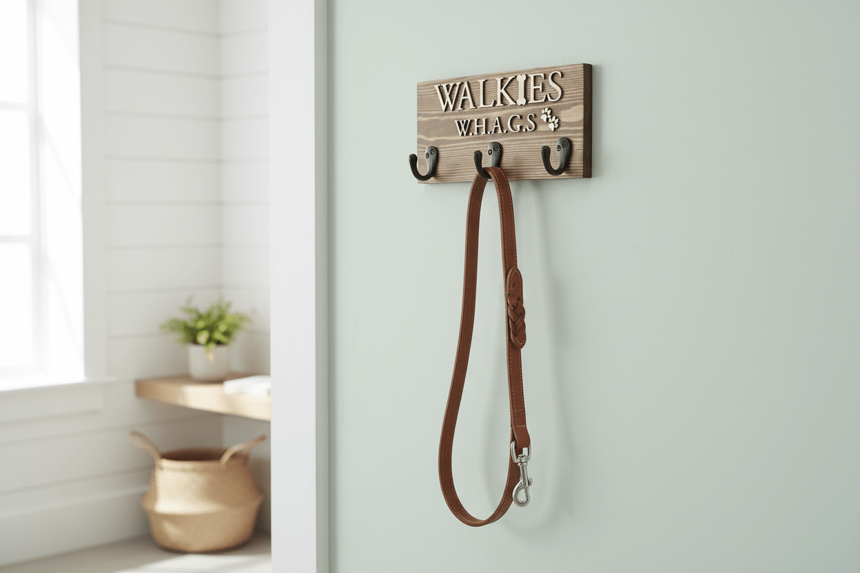 Personalised 'WALKIE'S' Dog Lead Hook - Mac and Lilly