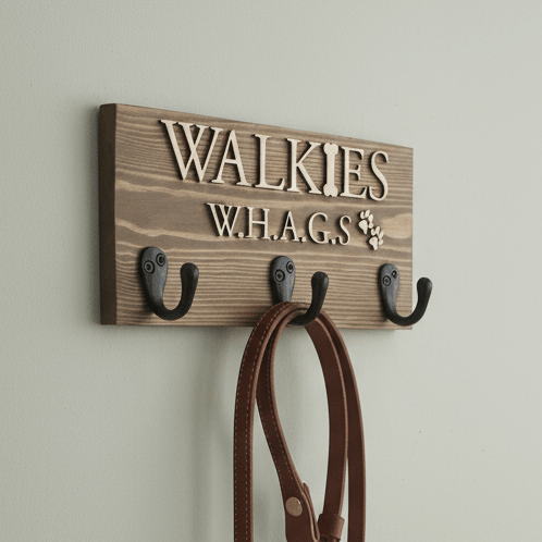 Personalised 'WALKIE'S' Dog Lead Hook - Mac and Lilly