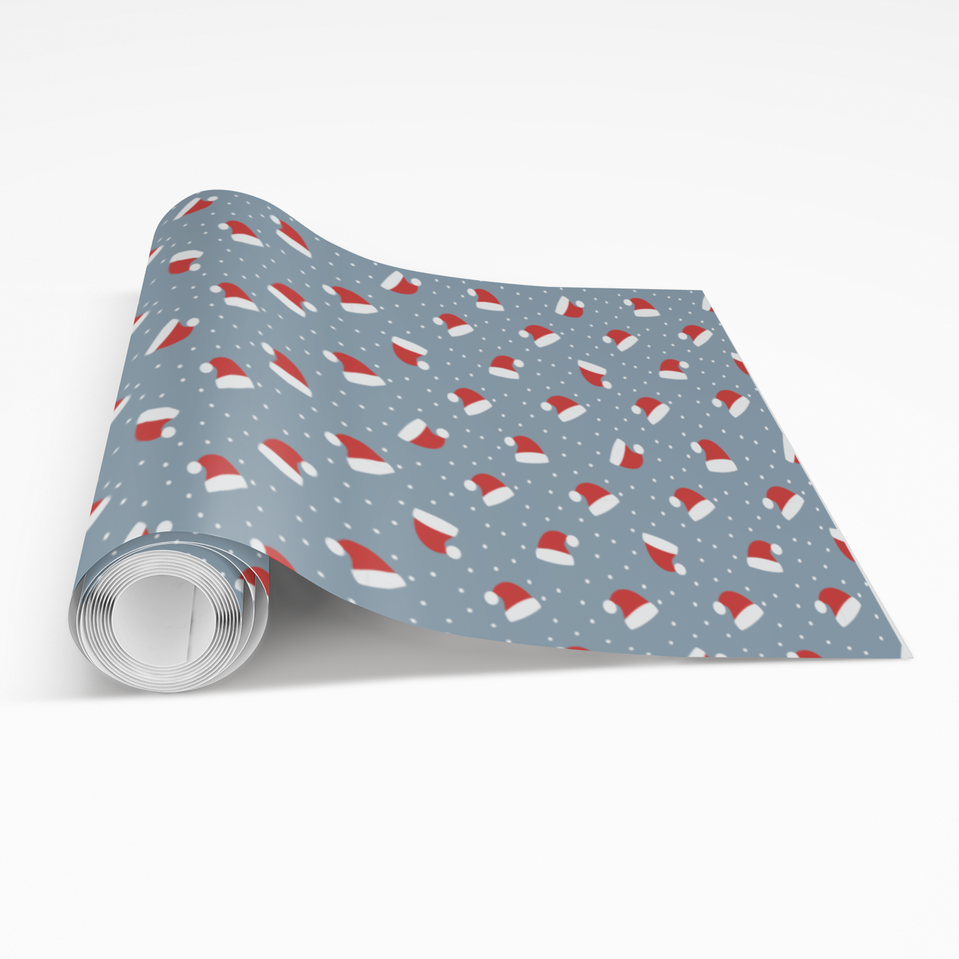 Santa Hat Snowflake Gift Wrap
