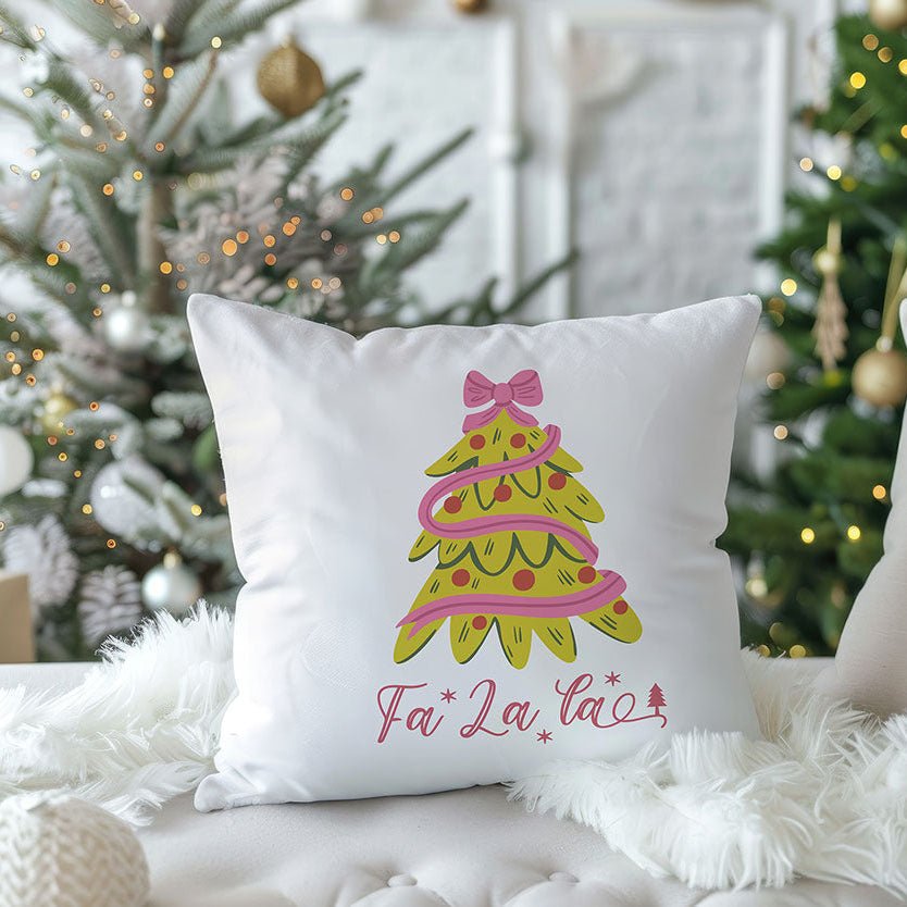 Fa La La Tree Christmas Cushion - Mac and Lilly