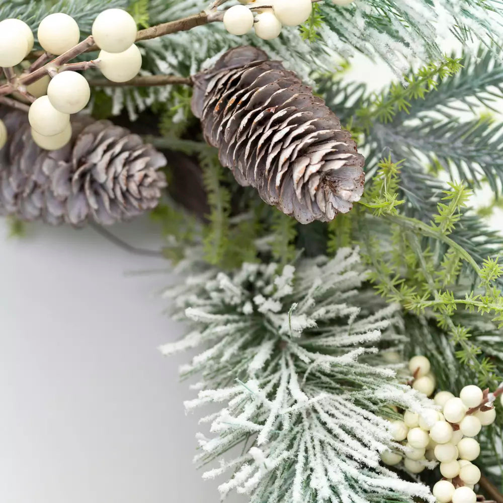 White Berry & Fir cone Wreath