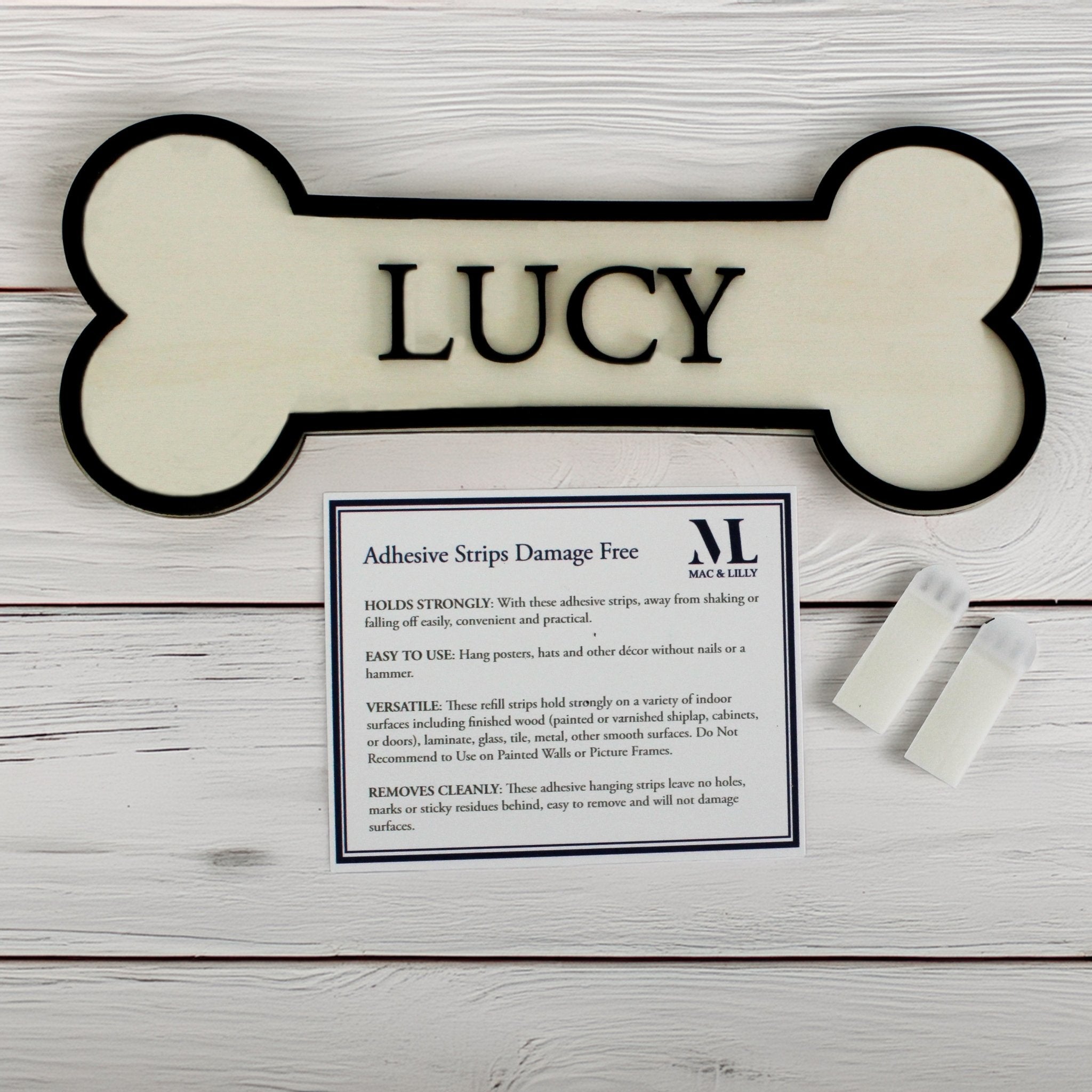 Personalised Dog Bone Sign - Mac and Lilly