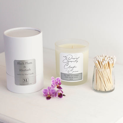 With Deepest Sympathy - Personalised - Signature Candles