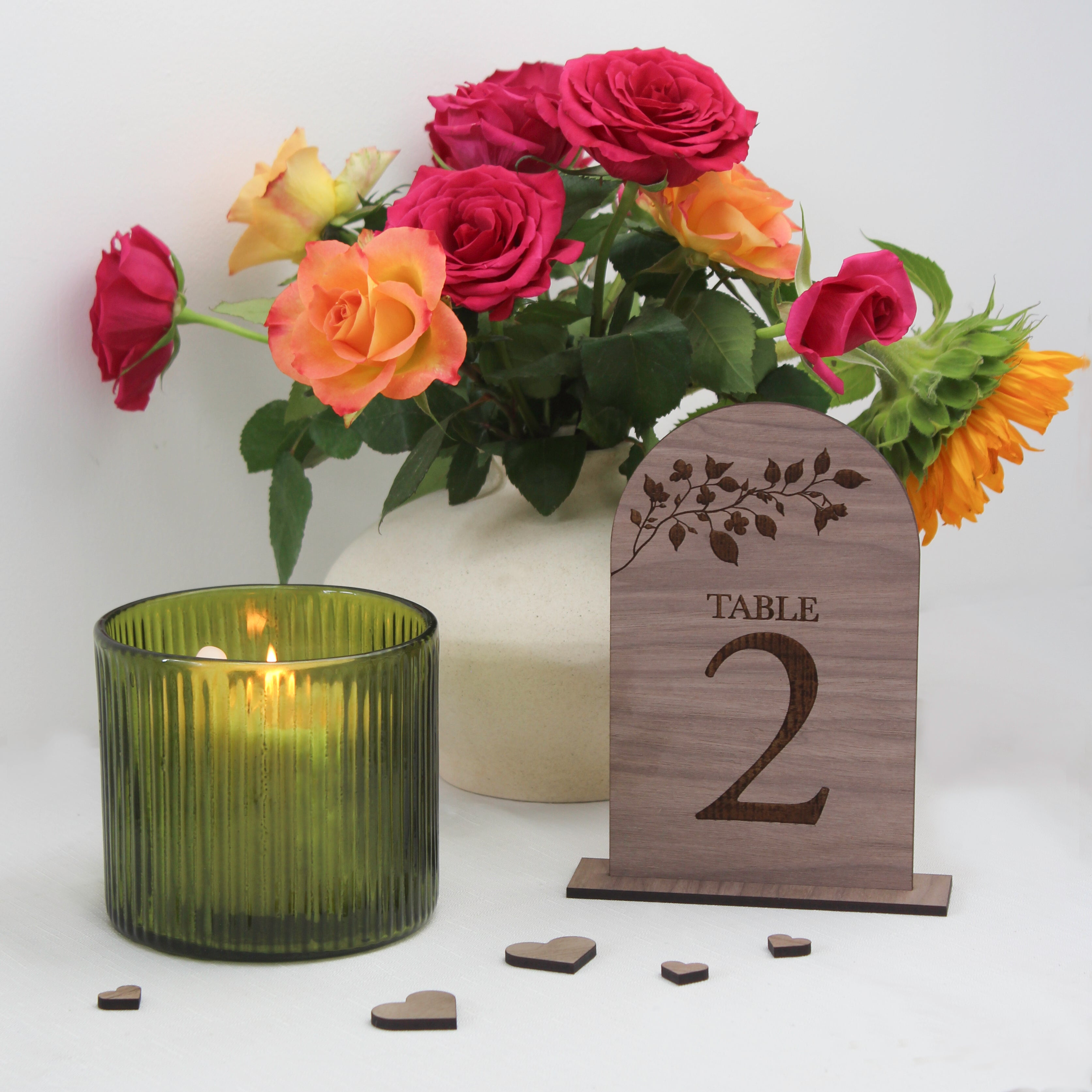 Rustic Wooden Wedding Table Numbers – Personalised