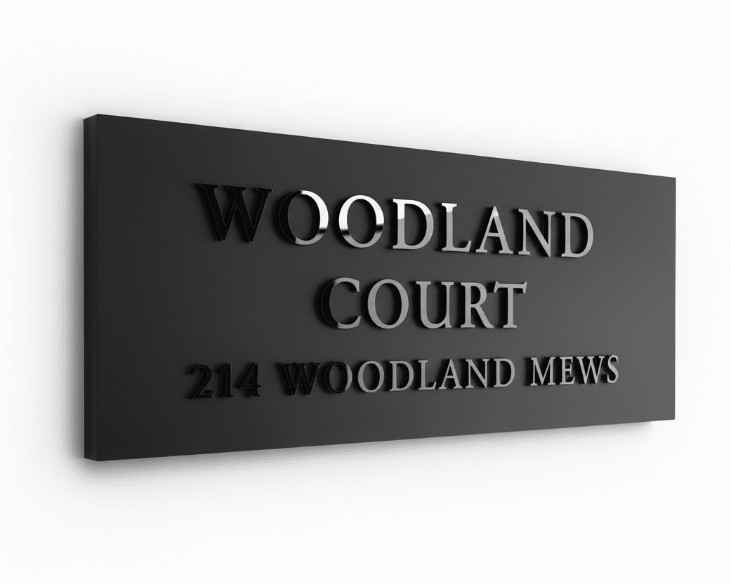 Personalised Black House Sign | Raised Design - Mac and Lilly
