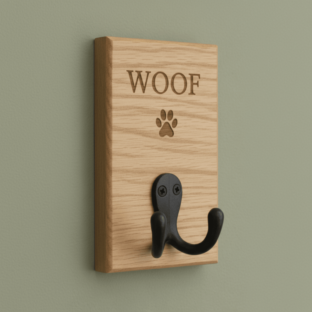 Personalised Paw Sign - Oak or Walnut - Mac and Lilly