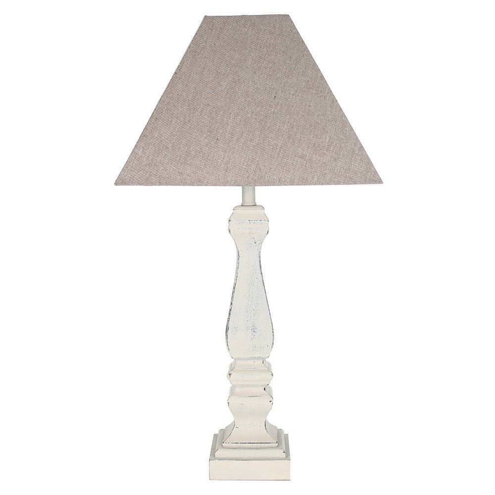 Sophia Table Lamp – French Grey with Contrasting Shade - Mac and Lilly
