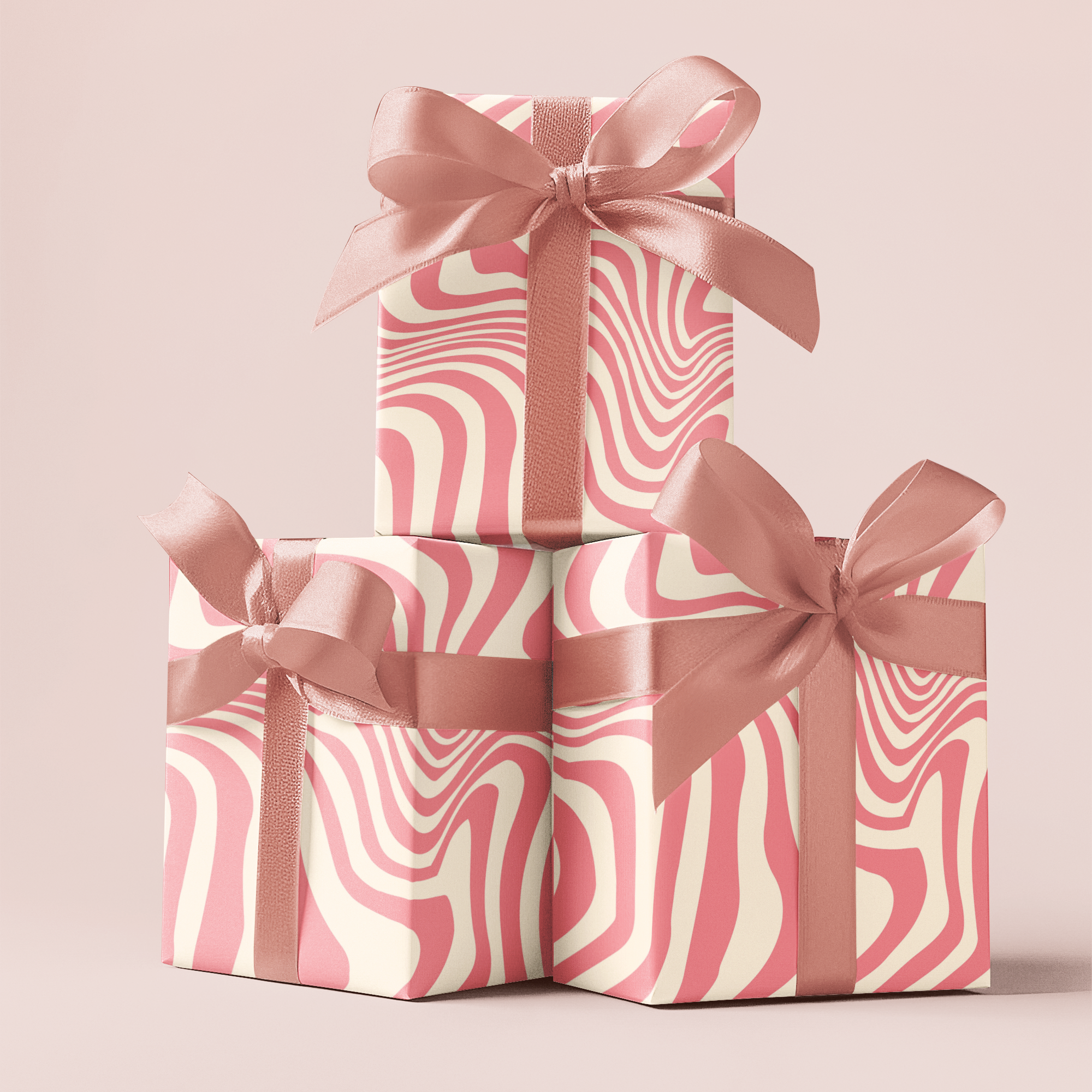 Funky Swirl Luxury Gift Wrap Set – Yellow, Pink or Green