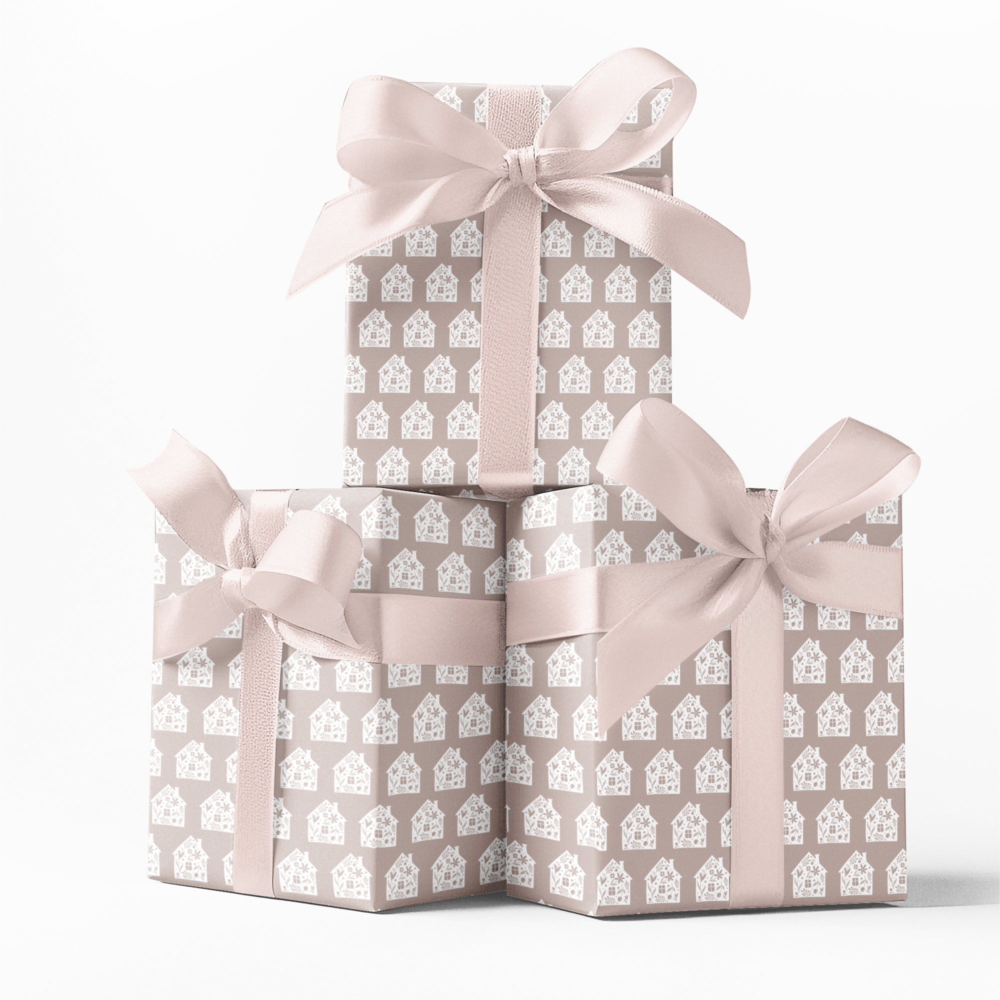 House-Themed Luxury Wrapping Paper in 4 Colours