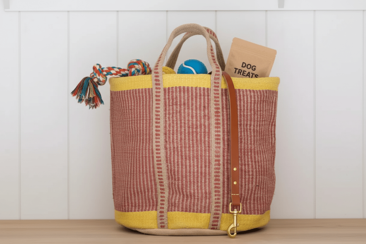 jute storrege bag pink - Mac and Lilly