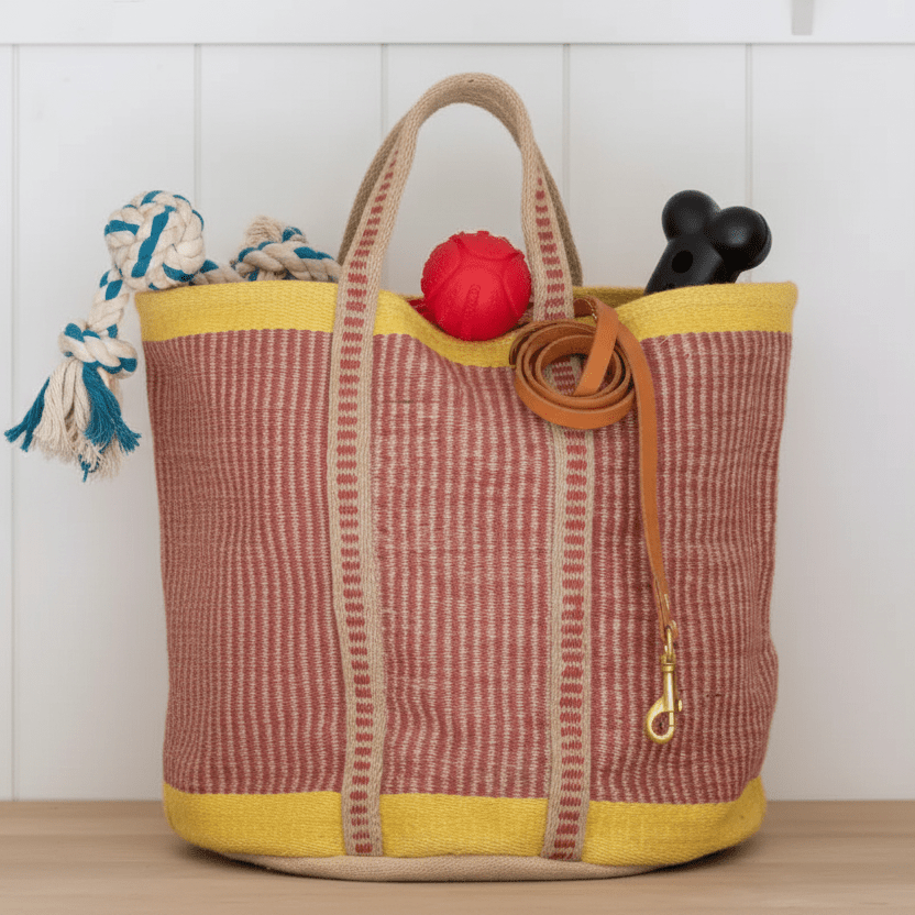 jute storrege bag pink - Mac and Lilly